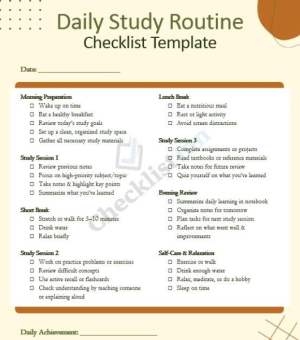 Daily Study Plan Templates Pack